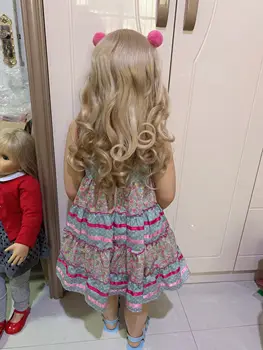 100CM Sunku Vinilo Bamblys Princesė Šviesiaplaukė Mergina Lėlės Žaislų, Pavyzdžiui, Nekilnojamojo 3-metis Dydis Vaikų Drabužių Foto Modelis uzpost Lėlės