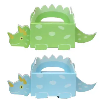 10vnt Dinozaurų Šalis Mėlyna Žalia Slapukas Gydyti Vaikų Gimtadienio Popieriaus Dėžės, Pakuotė Dėžutė Baby Shower Saldainių Dėžutė