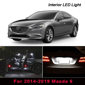 13Pcs Xenon RAUDONA Lemputė, LED Lempos Interjero Paketas Rinkinys-2019 Mazda 6 Žemėlapį Dome Mandagumo Licenciją plokštelės šviesos