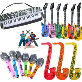 16pcs/set Pripučiami Muzikos Roko grupės Instrumentų Cool Įdomus Muzikos Instrumentai, Vaikų Šalis Maišelį Stuffer Dovanomis Naujovė Žaislų