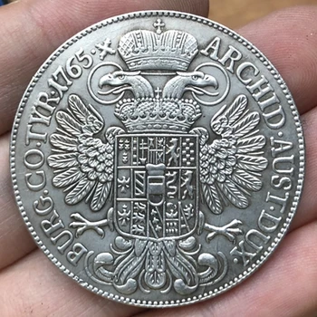 1765 Austrija 1 Thaler monetos kopija 41MM