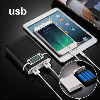 18650 Baterijos Laikiklis USB Power Bank Baterija Lauke Išorinio Langelį Mobiliųjų Telefonų Kroviklį Shell Atveju Įkrovimo Saugojimo Atveju Xiaomi