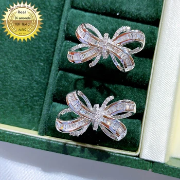 18k white gold 0.7 ct Gamtos Nekilnojamojo Diamond Ring Sužadėtuvių&Vestuvių Papuošalai yra sertifikatas, M-002