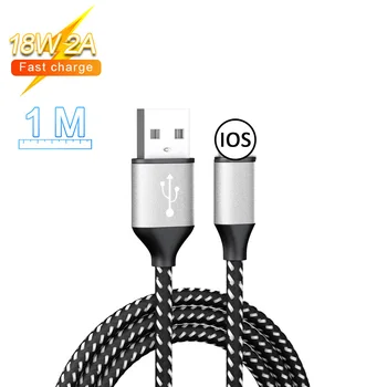 18W 2A Greito Įkrovimo Kabelį, Tipas C Micro USB Duomenų Sinchronizavimo Tinklelio Virvę Krovimo Laidas IPhone Samsung 