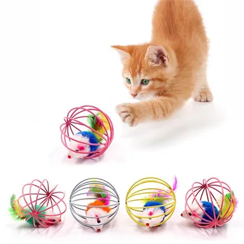 1pc Pet Plunksnų Žaislas Cat Stick Plunksnų Lazdele Su Bell Kibinimas Kamuolius Pelė Narve, Žaislai, Dirbtinės Plastikinės Spalvinga Pliušinis Priedai