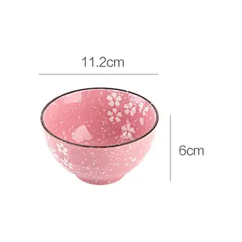 1Pc Sakura Keramikos Dubenėlį Ryžių Dubenėlį, Virtuvės Indai, Vaisių Salotos, Indai Indai, Vaikams, Studentams, Ramen Sriuba Dubenys Japonija Stilius