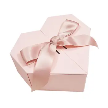 1Pcs Širdies Formos Dovanų Dėžutėje Kūrybinės Kalėdinių Saldainių Dėžutė (Pink) Valentino Atveju Dėžutė Dovana Dieną Q3J1