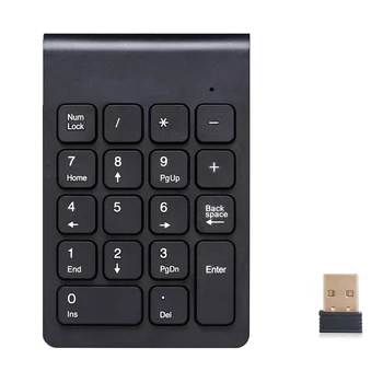 2.4 G Wireless Ultra Plonas Skaičių Klaviatūros 18 Klavišus Su Mini USB Imtuvas, Automatinio budėjimo Režimas Naujas Pro Skaitinė Klaviatūra Desktop PC