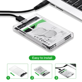 2.5 colio Atveju HDD SSD Standžiojo Disko Gaubto Nešiojamas KOMPIUTERIS SATA III USB 3.0 Box Office Rūpintis Kompiuterių Reikmenys