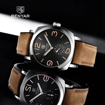 2020 Benyar Top Brand vyriški Vyrai Automatinis laikrodis iš Nerūdijančio Plieno, atsparus Vandeniui Laikrodis Vyrams, Laisvalaikio, Sporto Prabangos Žiūrėti Reloj Hombre