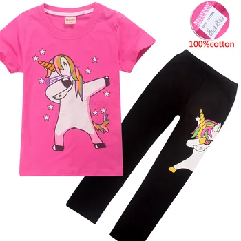 2020 Kūdikių mergaičių naktiniai marškiniai, pižamos Vaikams drabužių vienaragiai Sleepwear girl Jojo Siwa Helovinas šalis Unicornio gyvūnų pijama 4-12y
