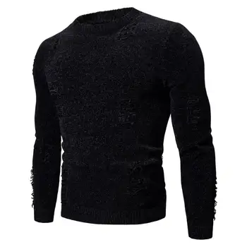 2020 m. rudenį nauji vyriški vientisos spalvos apvalios kaklo kankina megztinis vyrų megztas megztinis megztinis