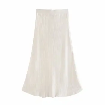 2020 metų Vasaros Naują Mygtuką, Megzti balta korėjos stiliaus gotikos jupe hming stiliaus za sheining moterų moterų midi sijonas Hjh4226