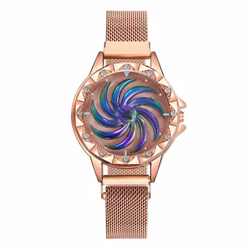 2020 Moteriškų Laikrodžių Mados Violetinė Laikrodžiai Moterų Magnetas Sagtis Stilingas Sukasi Ratukas Moterų Laikrodžiai Moterų Laikrodį Kovo 8