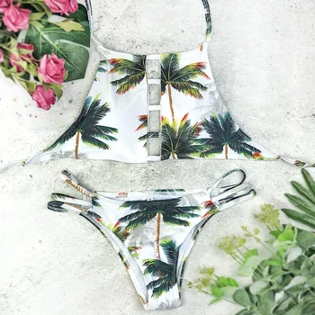 2020 nauja mergina bikini komplektas bikini maudymosi kostiumėliai maudymosi kostiumėlį moteris Banga spausdinti Spalvotų mažas juosmens diržas big pardavimas didmeninės nr. trinkelės, geltona
