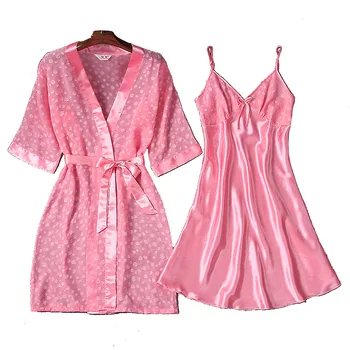 2021 m. Pavasarį, Vasarą, Naujas Sexy Diržas Pižamą Ledo Pižama Nėrinių Skraiste Moterų Nightdress Kostiumas iš Dviejų dalių Rinkiniai Namų Drabužiai Sleepwear