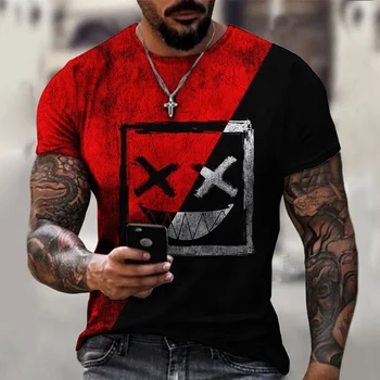 2021 m. Vasarą Karšto Pardavimo XXOO 3D Atspausdintas vyriški marškinėliai Street Punk Asmenybės Mados Drabužių Atsitiktinis trumparankoviai Negabaritinių Marškinėlius