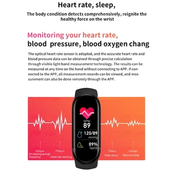 2021 M6 smart apyrankė vyrams ir moterims fizinio aktyvumo stebėti kraujo spaudimą xiaomi visos telefono