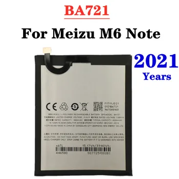2021 Metų BA721 Bateriją Už Meizu M6 Pastaba M721H M721L Mobiliojo Telefono Baterija 4000mAh Originalios Baterijos Talpa