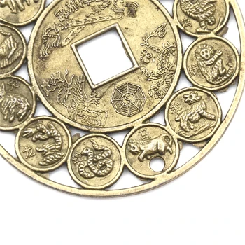 2021 NAUJA Sėkmės Amuletas Klestinčią Apsaugos Cinko lydinys Laimingas Pasisekė, Kinų Zodiako Feng Shui Monetos