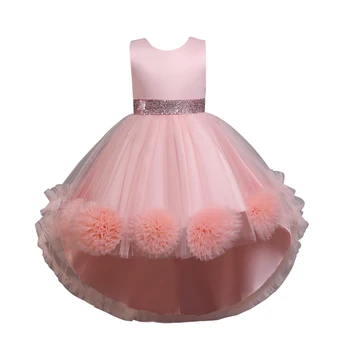 2021 Naujų Gėlių Mergaičių Vestuves Gimtadienis Gale Rankovių Princesė Suknelės Mergina Tutu Vestidos Kūdikiams, Vaikams, Elegantiškas Suknelė