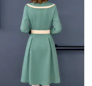 2021 pavasarį ir rudenį su Nauja stiliaus mados ilgomis rankovėmis Moterų suknelė