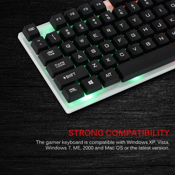 2021 PC Gamer LED Žaidimų Klaviatūros Ir Pelės Rinkinys Laidinė Klaviatūra Žaidėjus, Klaviatūra Apšviečiama Žaidimų Klaviatūra Nustatyti Laptopo