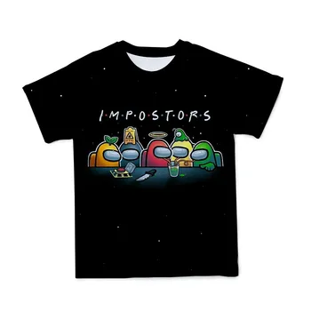 2021 Vasaros Vaikų Drabužių 3D marškinėliai Populiariausi Žaidimai Tarp Mūsų Spausdinti Anime Berniukų/Mergaičių Tshirts O-Kaklo Kvėpuojantis Marškinėliai