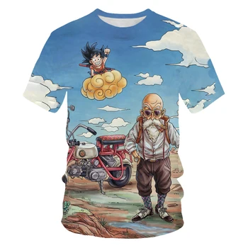 2021New 3D T-shirt Dragon Ball Temą Viršų Mados Animacinių, Anime, T-marškinėliai Berniukams ir Mergaitėms Paties Stiliaus Gatvės Hip-Hop marškinėliai 100-6XL
