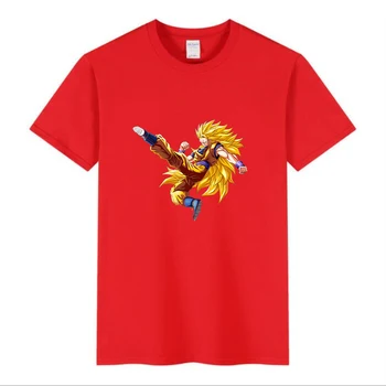 2021Summer Mergaičių, Berniukai, Kids Medvilnės marškinėliai JAPONIJOS Anime Spausdinti Drabužiai Vaikams Atostogų Gifi Dragonball T Shirt Baby Viršūnes Drabužiai