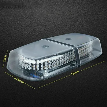 240 LED Strobe Light Car LED Mirksi Indikatorius Apšvietimas Gintaro Balta Stogo Avarinės Įspėjamoji Lemputė