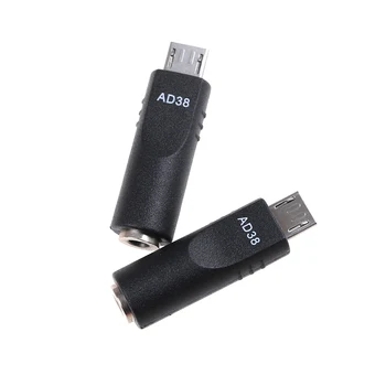 2vnt 3,5 X 1,1 mm 5 Pin DC Maitinimo moterį, Micro USB Male Kištuko Jungties Adapteris, skirtas 