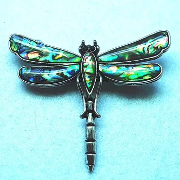 2vnt naujos moterų sagė ar moterys, pakabučiai su gamta jūrinės ausinukės shell perlamutru dragonfly formos 60x50mm
