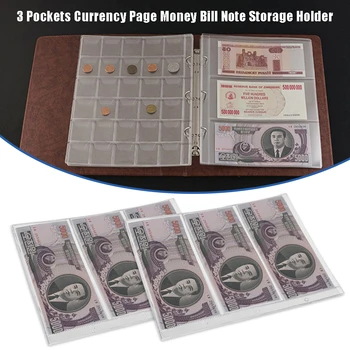 3 Kišenės Valiuta Puslapyje Pinigų Sąskaitą Pastaba Saugojimo Turėtojas Pinigų Surinkimo Krepšys, Apsauga