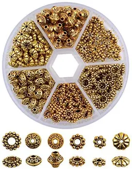 300 Vienetų Metalo Antikvariniai Aukso Tarpiklis Granulės Granulių Bžūp Baigiasi Tibeto Karoliukai Amatų Laisvi, Karoliukai, Papuošalai, Juvelyrika Priėmimo, 6 Stilius