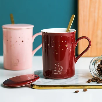 300ml keramikos puodelis kavos puodeliai kūrybos tazas de kavinė ceramica creativas stiklinės su dangteliu naujovė juokinga kavos masažuoklis caffe taurė
