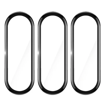 3D Apsauginis Stiklas Ekranas Xiaomi Mi Juosta 5 Stiklo Filmas Mi Band5 Smart Watchband 5 Soft Screen Protector Kino 1/2/3/5 VNT
