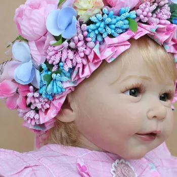 3D-Dažų Odos 55 CM Minkšto Silikono Reborn Baby Doll Tikroviška Princesė Bamblys Mergina Žaislas Audinio Organas, Bebe Suknelė Boneca Gyvas Dovana