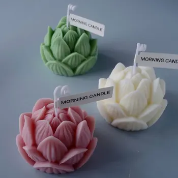 3D Lotus Gėlės Formos Muilo Silikono Formų Aromaterapija Žvakės Silikono Formos 