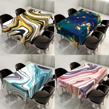 3D spausdinimo vandens čiurlenimu marmuro, granito, modelis staltiesė, skirta stalo kūrybos vandeniui anti-stain stačiakampio stalo viršelio dekoras