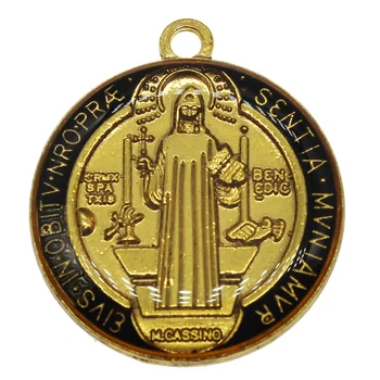 3pcs Religinių San Benito Medalionas Pakabukas Šventojo Benedikto Jėzus Pakabukas Karoliai Vyrų ir Moterų Kirsti Papuošalai