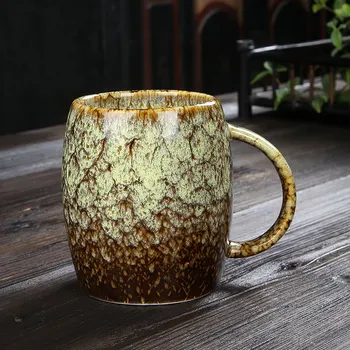 500ML Kūrybinė asmenybė puodelis didelės talpos paprasta keramikinis puodelis pora taurės Japonų stiliaus kavos puodelio