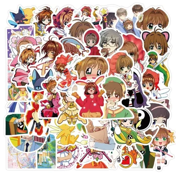 50PCS Anime Kortelės Gūstītājs Sakura Lipdukas Paster Animacinių filmų užrašų knygelė Amatų Dekoro Cosplay Pasiūlymo Priedai