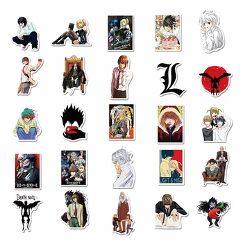 50pcs Japonų Anime Death Note, aplinkosaugos ¾enklelis Vandeniui, Saulės nešiojamas Grafiti Lipdukas PVC Vaikų Žaislas Lipdukas