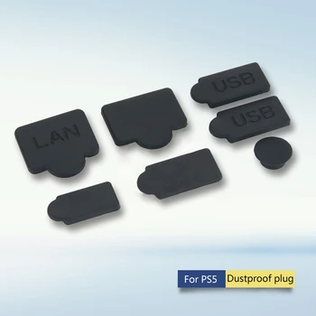 7pcs Silikono Dulkių Kištukų Rinkinys USB Sąsaja Anti-dulkių Danga-suderinama Dulkėms Žvakės PS5 Žaidimų Konsolės