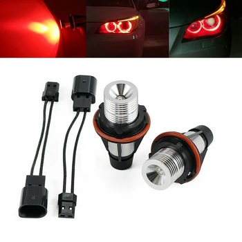 8000K Raudonas LED Angel Eye Žymeklis Halo Lemputes, Lempos -BMW E39 E53 E60 E63 E64 E66 E87 5 6 7 X3 X5 [Pakuotėje 2 Vnt]