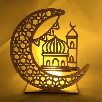 8type Mediniai Led Šviesos Rūmai Eid Mubarakas Dekoro Ramadanas Apdailos Musulmonų Amatų Suppiles Ramadanas Dekoracija Namuose Šaliai Dekoro