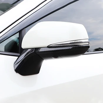 ABS Anglies Pluošto, Automobilio galinio vaizdo Veidrodėlio Dangtelį, Apdailos Juostelės, Atspindinčios Lipdukai Toyota RAV4 RAV 4 XA50 2019 2020 2021 Priedai