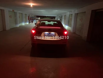 ABS Plastiko, Dažytos Juoda Raudona Balta Spalvos Galinis Spoileris Kamieno Įkrovos Sparno Spoileris Su Led Šviesos Mazda 6 ATENZA-2020 m.