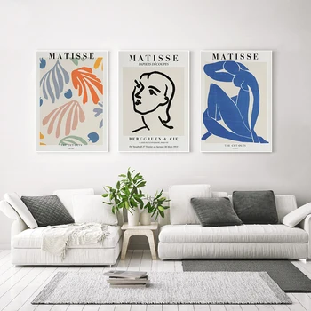 Abstrakti Matisse Sienos Meno Tapybos Drobės Nuogas Moteris, Šiaurės Šalių Šiuolaikinės Plakatai Ir Spausdina Prancūzijos Sienos Nuotraukas Gyvenimo Kambario Dekoro